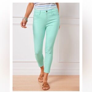 🌷SALE! NWT Talbots Jegging Crop Jeans Women’s Size 8 Mint Green 🌷